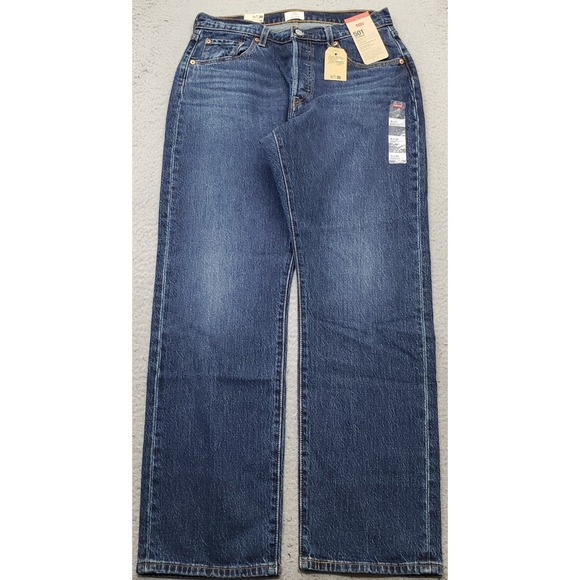 Levi's Denim - Levi's Jeans Womens 31x30 Blue Denim 501 Curve Stretch High Rise Straight Leg